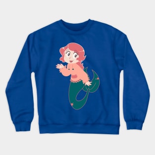 Little Pink Mermaid Girl Crewneck Sweatshirt